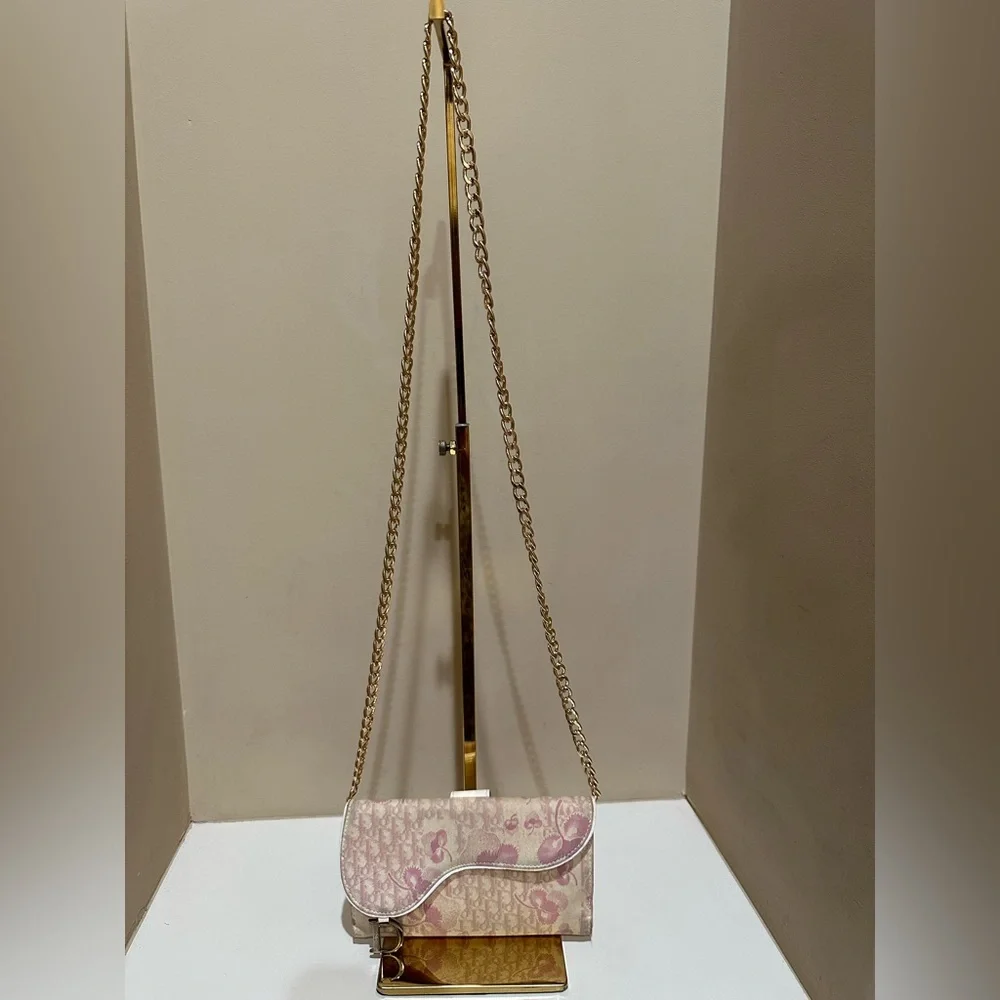 *Extremely Rare* Cherry Blossom Dior Saddle Long Wallet